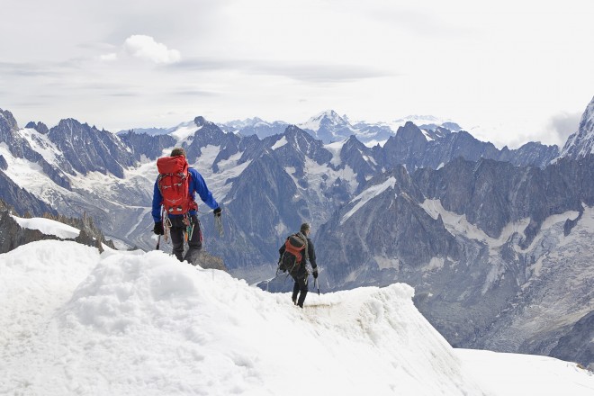 Climbing Mont Blanc - French / Italian border