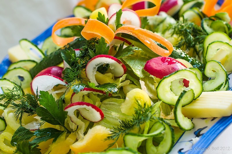 Salad, parsley, dill