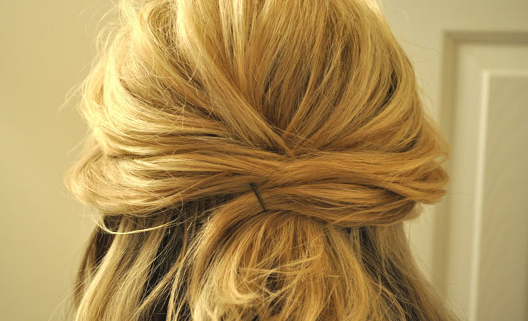 Softly pinned Half Updo