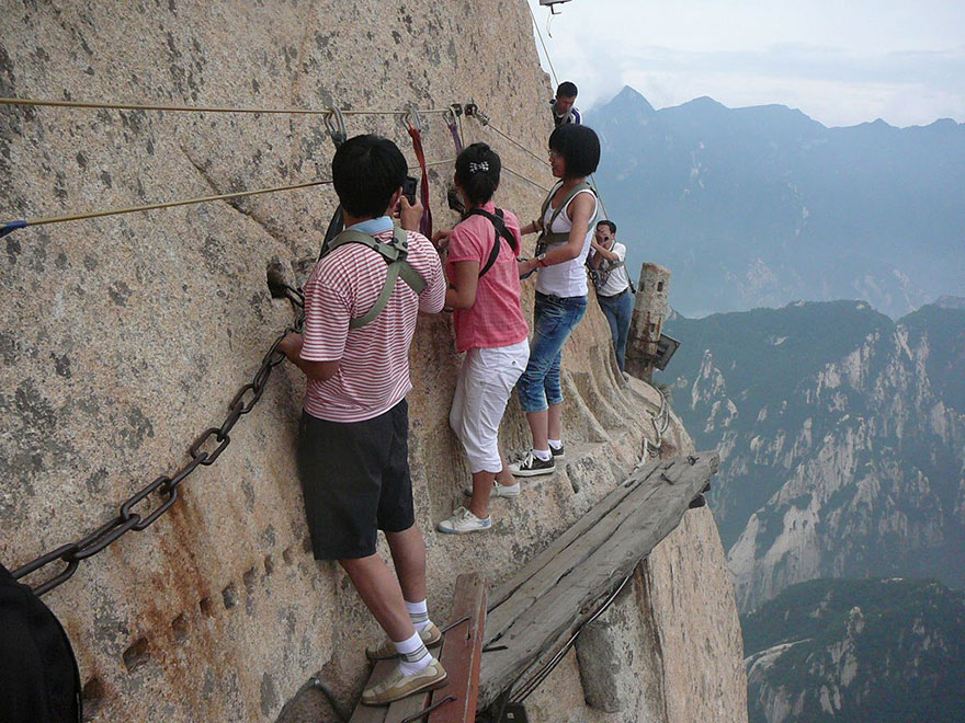 The board of Mt. Huashan - China