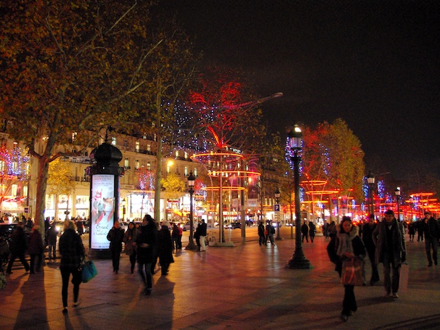 Walk down the Champs Elysees