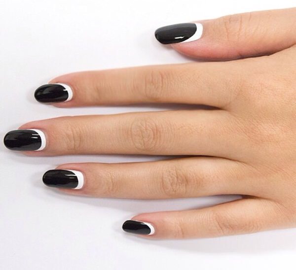 Black and white nail