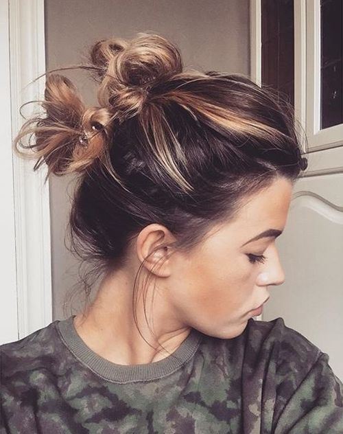 Messy-double-knot-updo