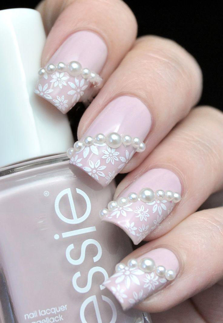 Simple Wedding Nail Art Designs