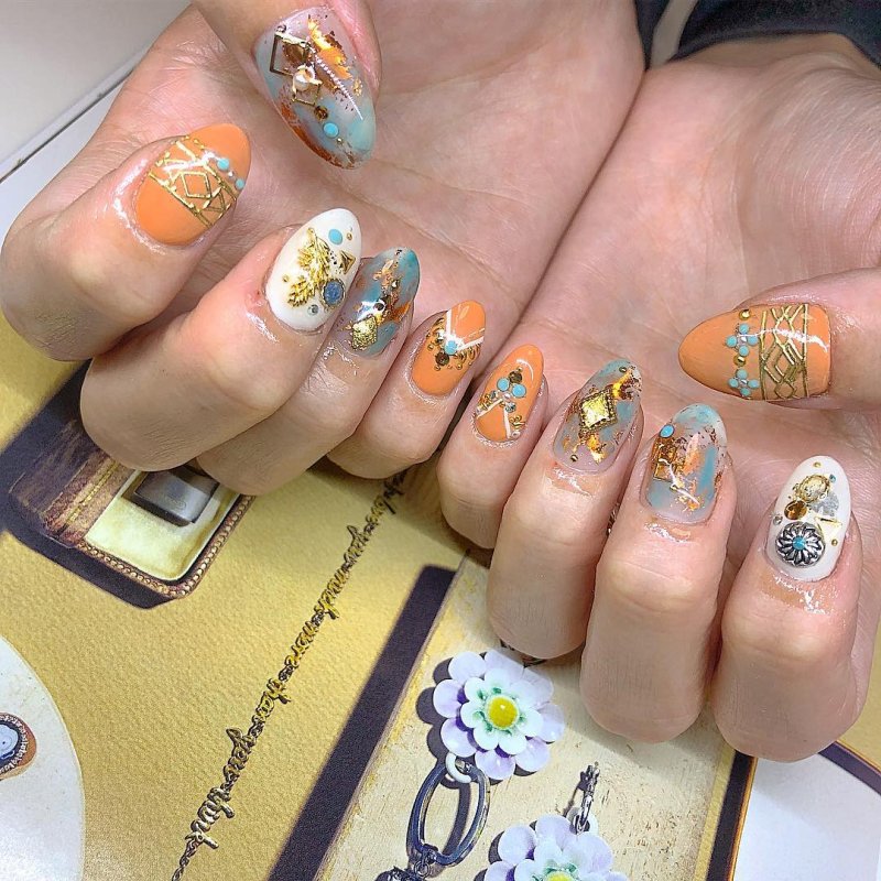 Native American Nail Idea. Pic by add_nail_