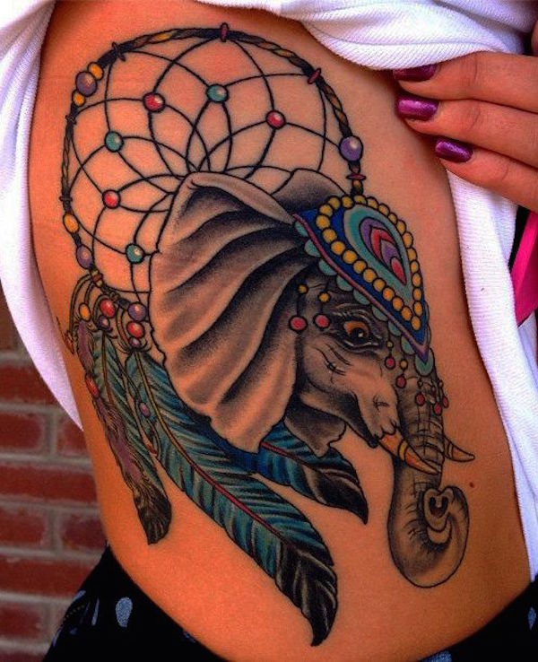 dreamcatcher-elephant-tattoo