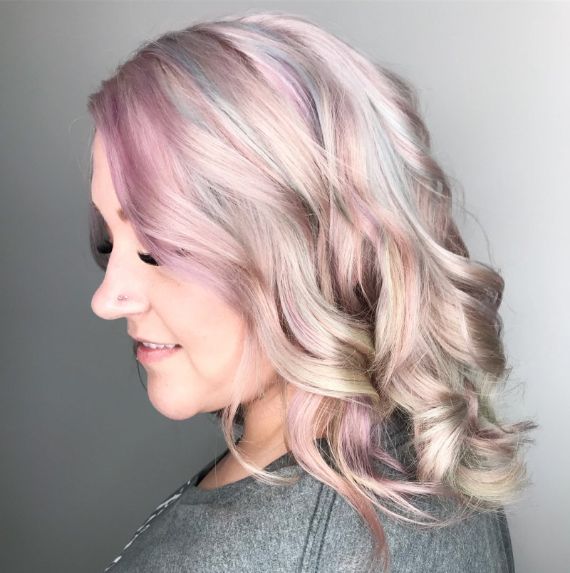 Opal hair - cotton candy hair. @the_blonde_pixie