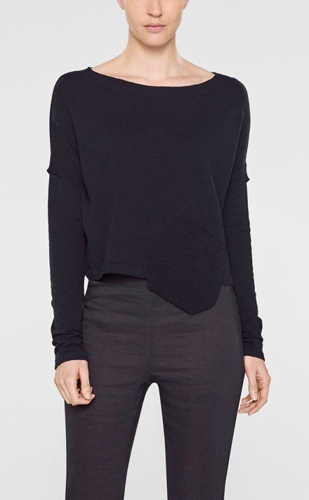 sarah-pacini-short-sweater-with-pocket