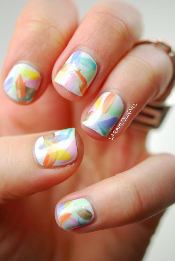 classic-clean-looking-watercolor-nail-art