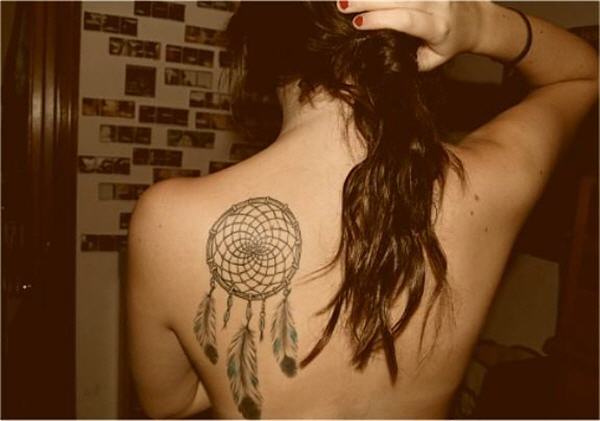 sexy-dreamcatcher-tattoo-on-back