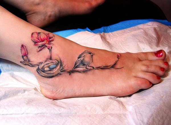 bird-and-nest-tattoo-on-ankle-and-foot