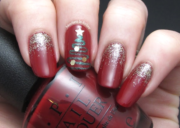 cool-christmas-tree-nail-art