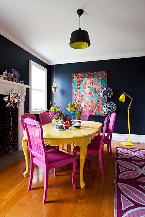 36 Best Bright Color Dining Room Design Ideas » EcstasyCoffee (550 x 825 Pixel)