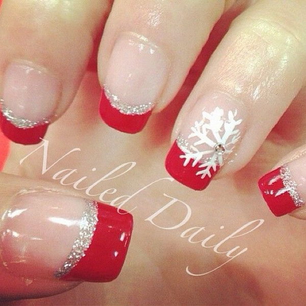 elegant-red-and-silver-french-tips