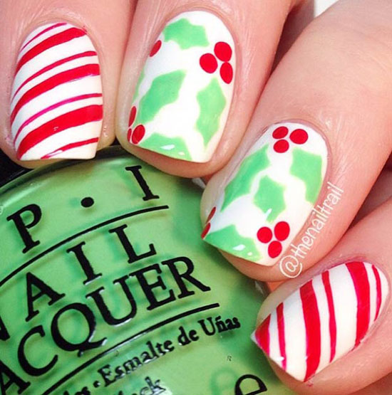 holly-and-candy-cane-nails