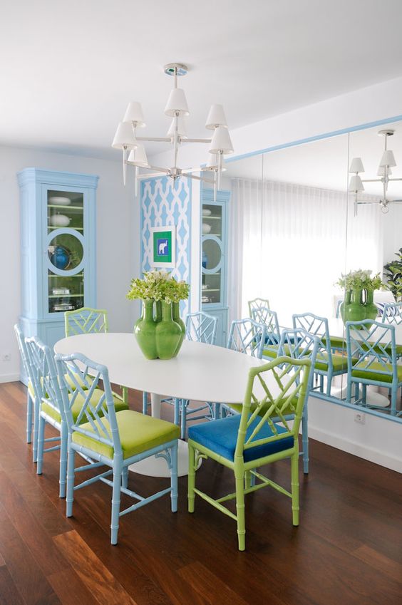 36 Best Bright Color Dining Room Design Ideas » EcstasyCoffee