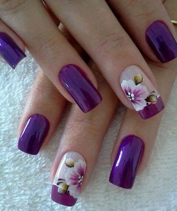 purple-flower-nail-design