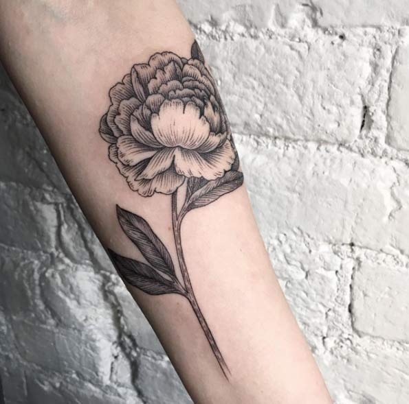 blackwork-peony