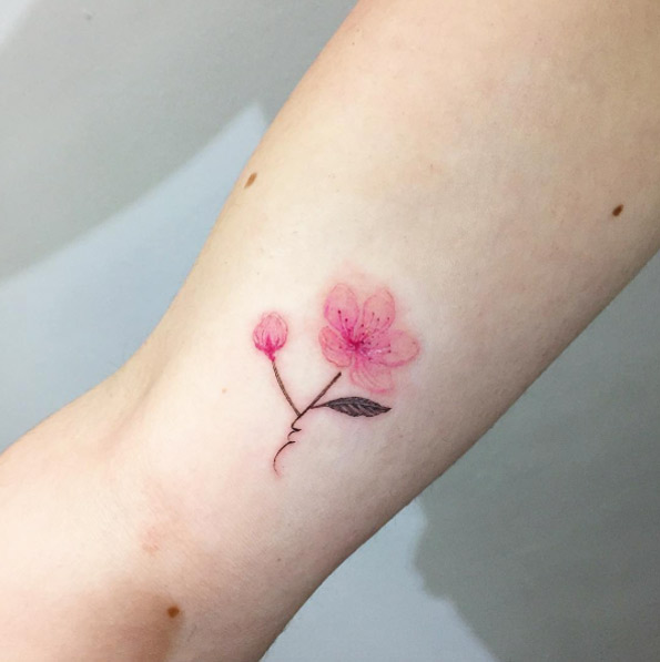 little-pink-flower-tattoo