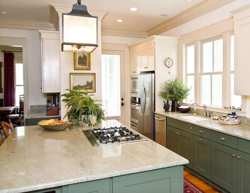 painted-green-cabinet-kitchen-island-ideas