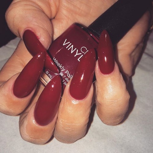 cherry-red-stiletto-nails