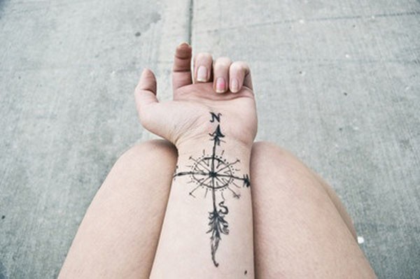 compass-wrist-tattoos