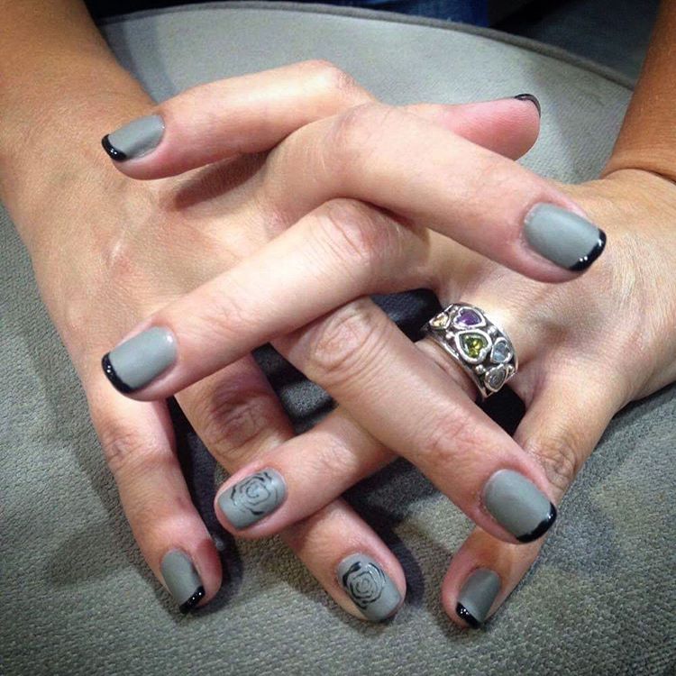 Matte Grey Nails... Matte Nail Polish Trends