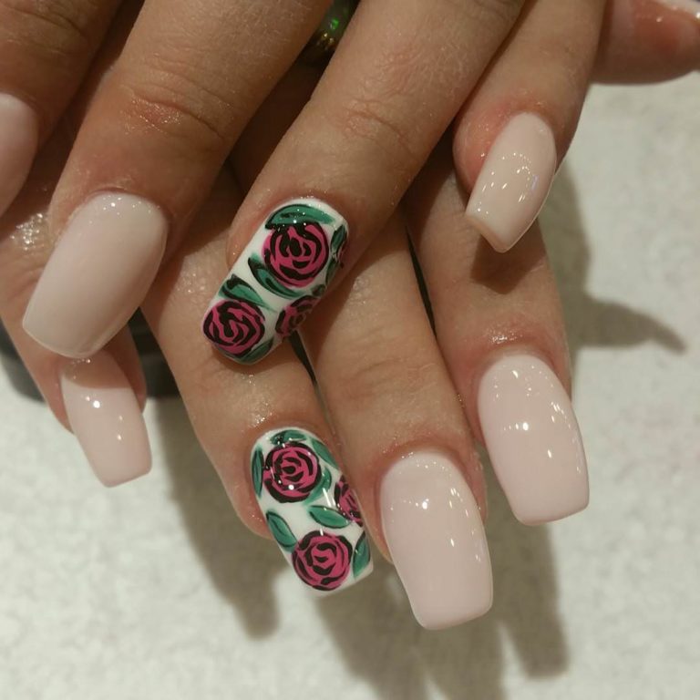 47 Gorgeous Rose Nail Art Designs For Summer