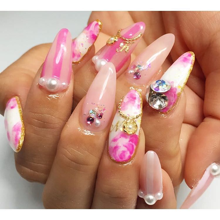 Sharp Long Nail Design Ideas