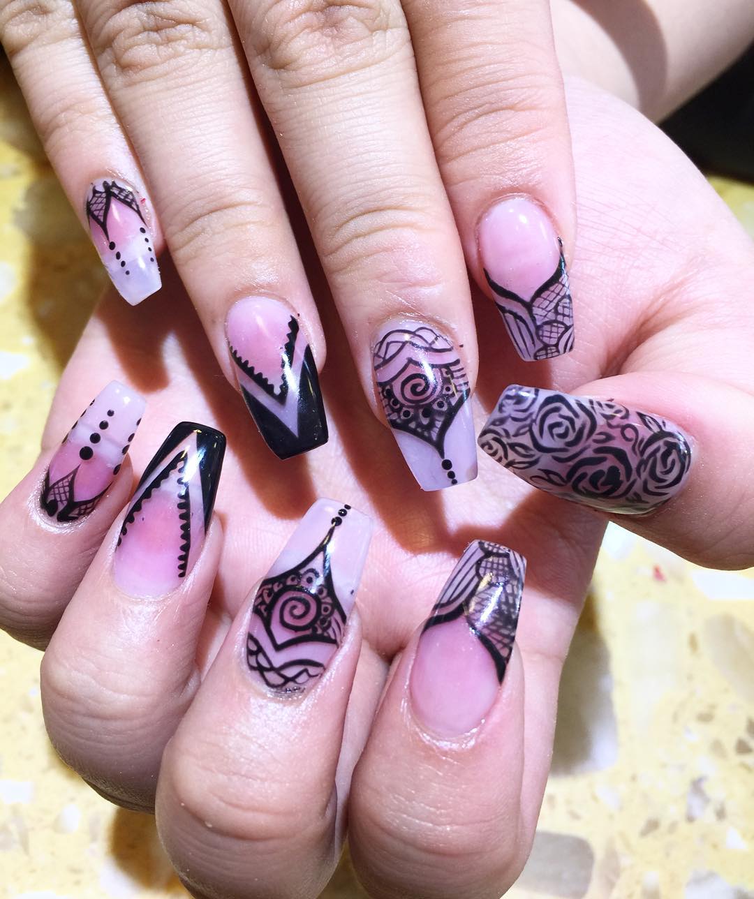 Trendy Art Design for Long Nails