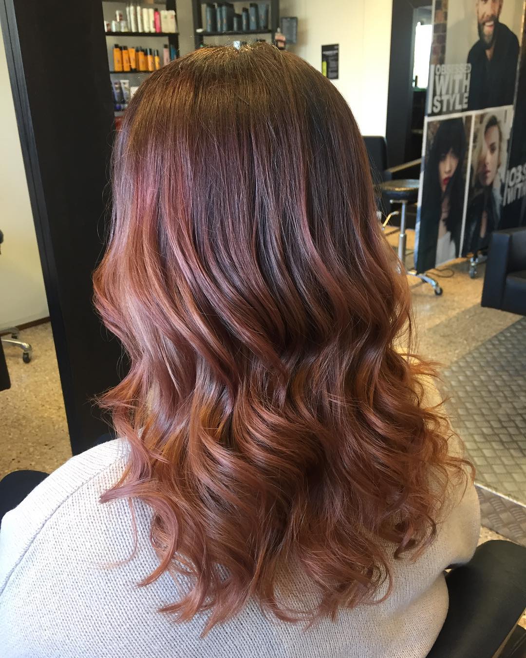 #copperhair #copperhaircolor #copperombre #balayge #rosegold #rosegoldhair #hairmari #sunletti