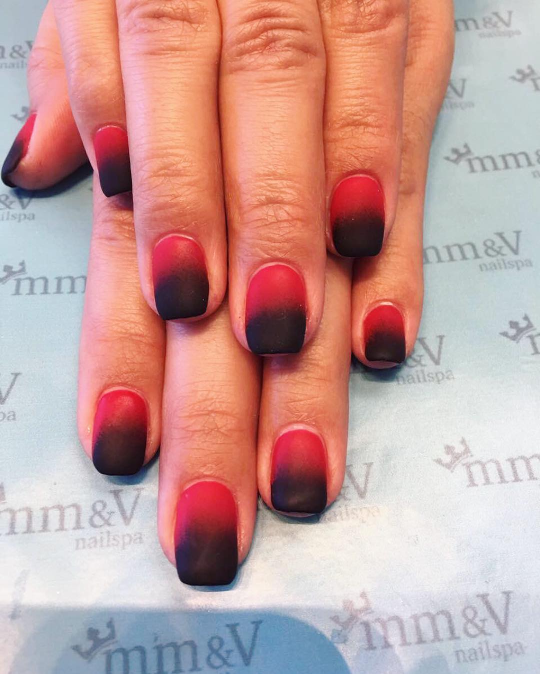 #ombrenails #blackandrednails #mattenailart #instadaily Matte Nail Polish Trends