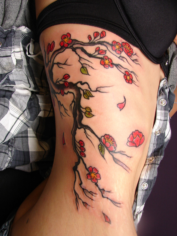 watercolor flower tattoo