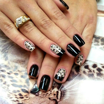 Black French Nail Art Designs