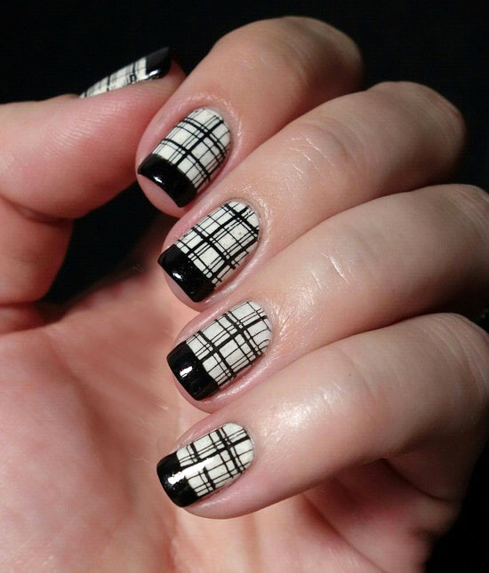 Black French Nail Art Designs