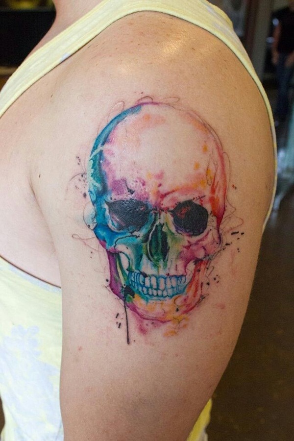 Colorful skull design