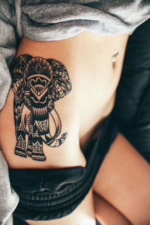 Polynesian Elephant Tattoo