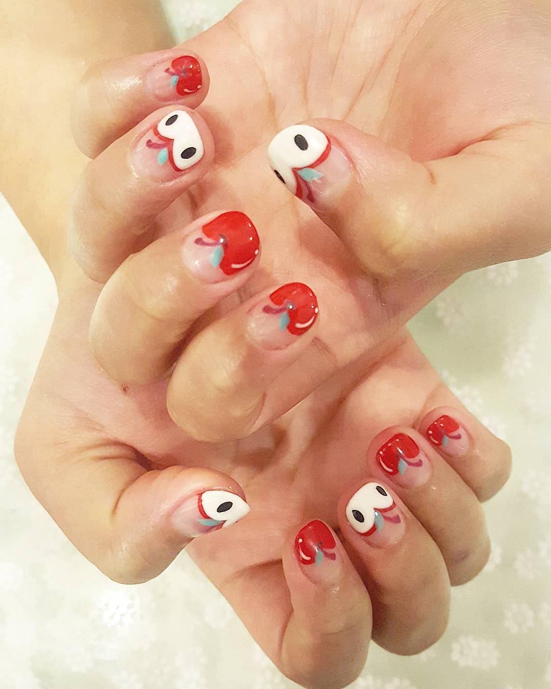 #applenails Fruit Nail Art