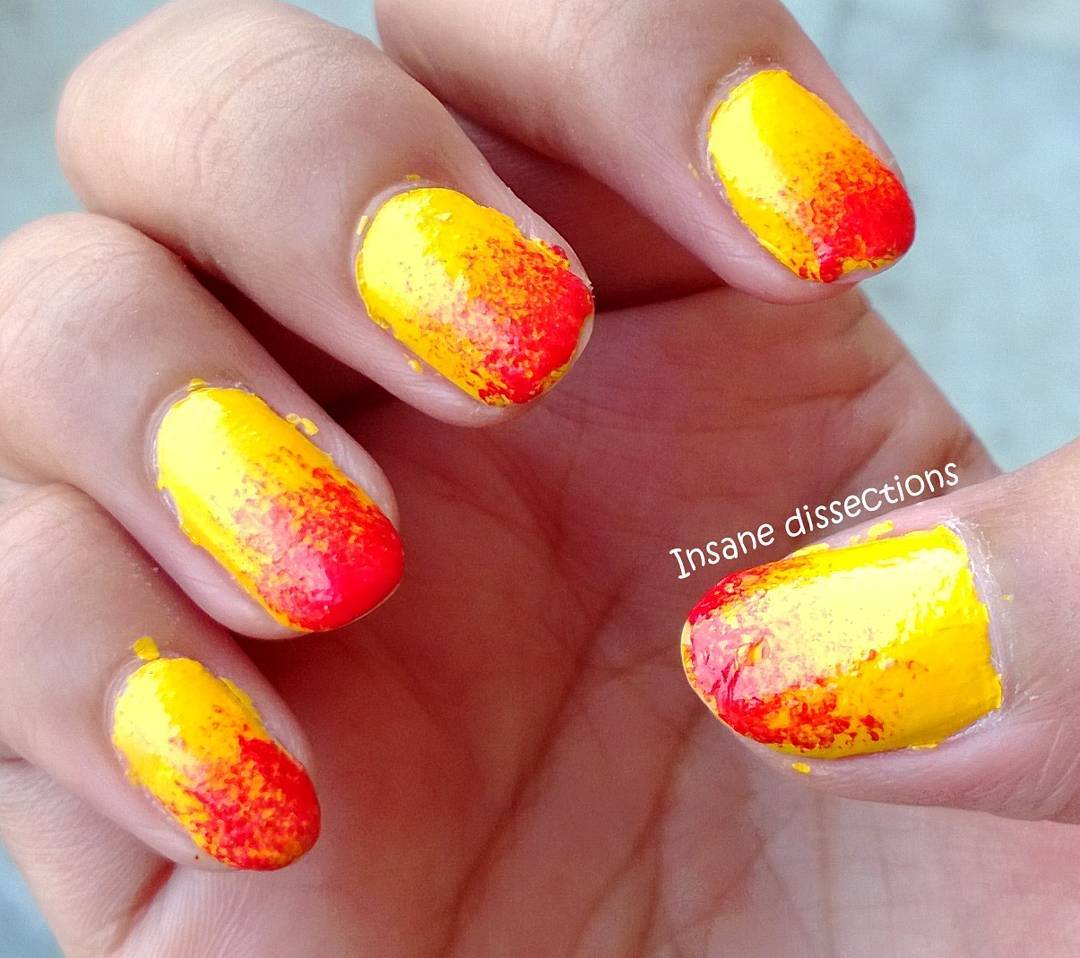 #firenailart #yellownailart #nailartlove #gradientnails #bright