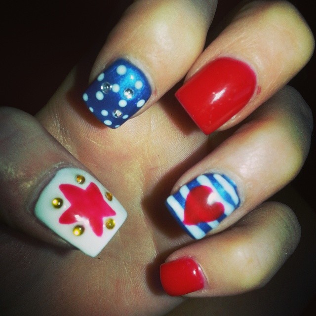 #4thjulynails 4th July Nail Art Ideas