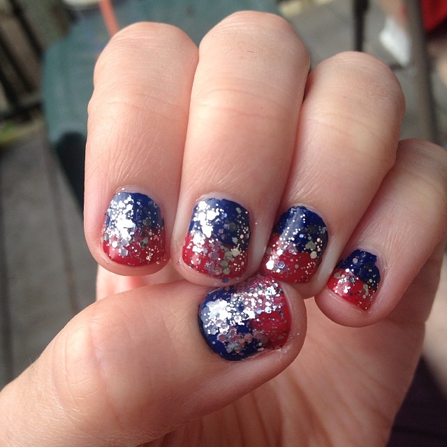 #4thjulynails #nails #nailart #ongles #red #blue #usa