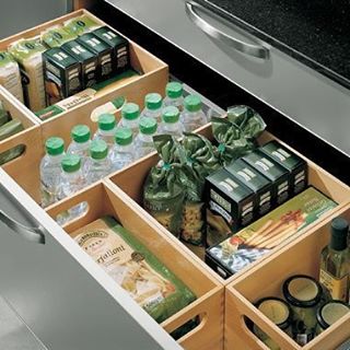 Conserve Space with Kitchen Drawers and Shelves