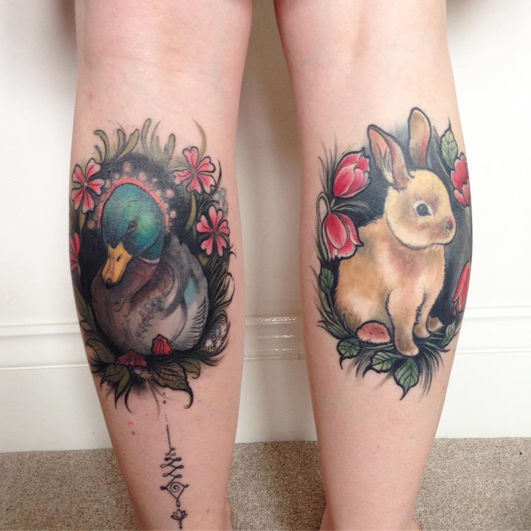 #ducktattoo #rabbittattoo #girlswhotattoo