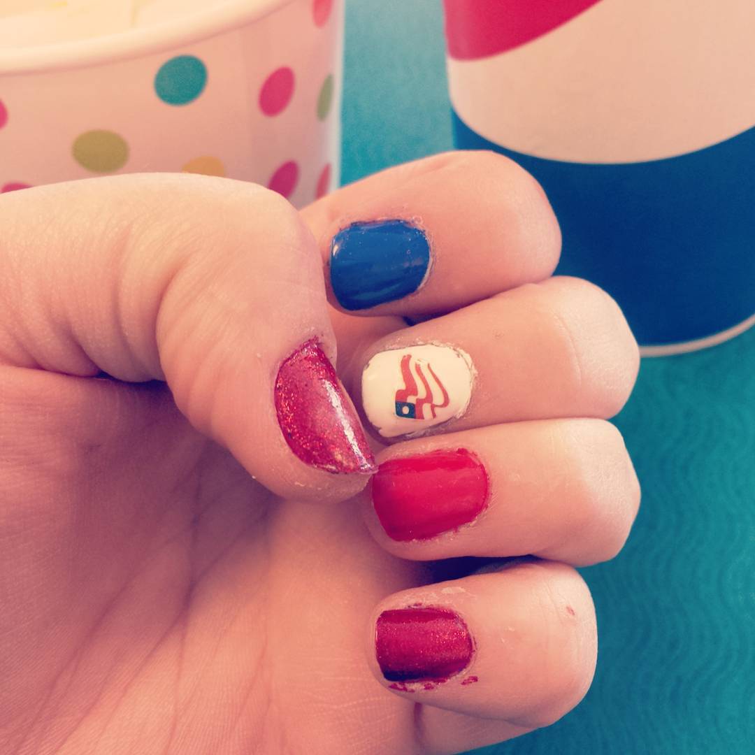 #happy4th #4thjulynails #badmanicure