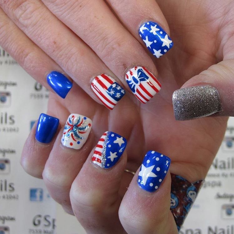 #july4thnails #4thjulynails #usanails #redwhitebluenails #patrioticnails #americanails