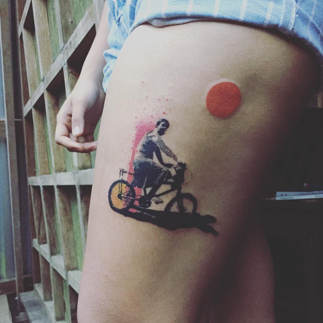 50 Cool Bicycle Women Tattoo Ideas to Make a Style Statement