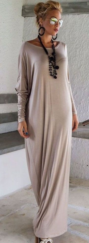 Tan Maxi Dress