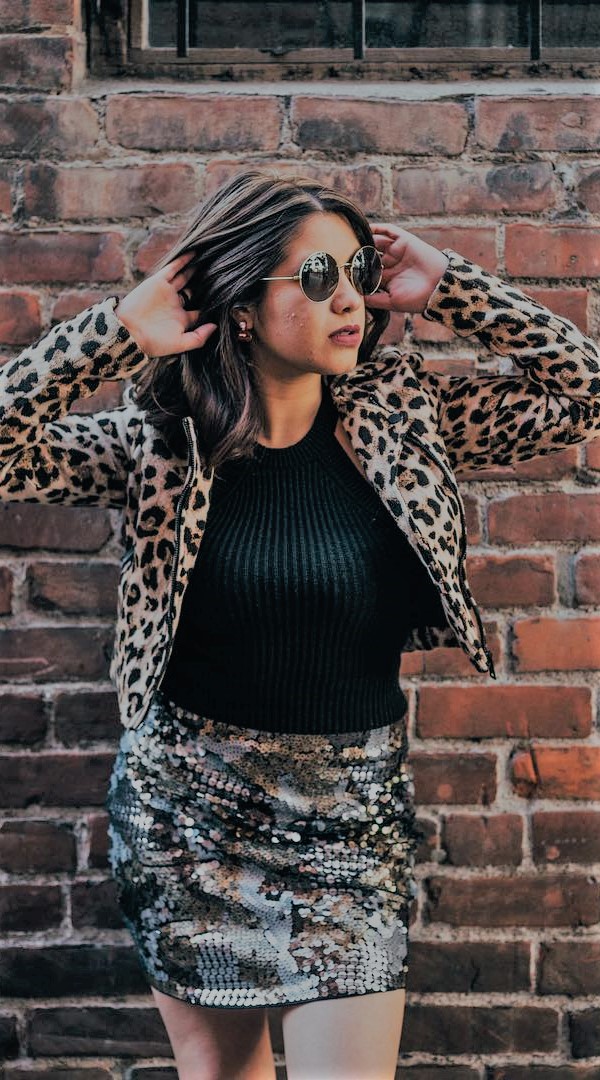 Sequins and Leopard print!