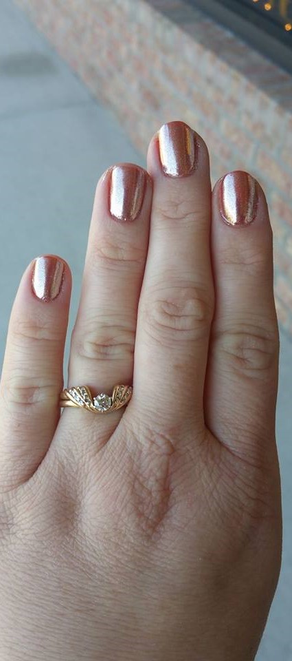 Excellent Rose Gold Chrome Nails