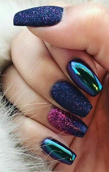 Sassy Mixture Metallic Nail Art